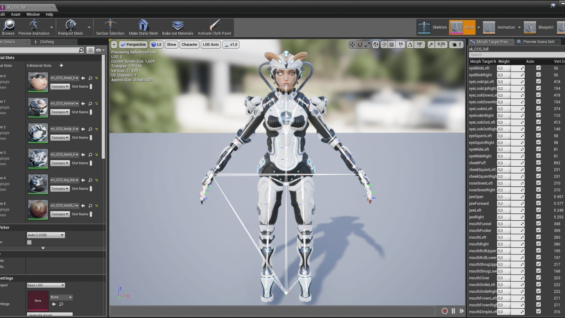 Cyborg cobalt Low-poly 3D model_14