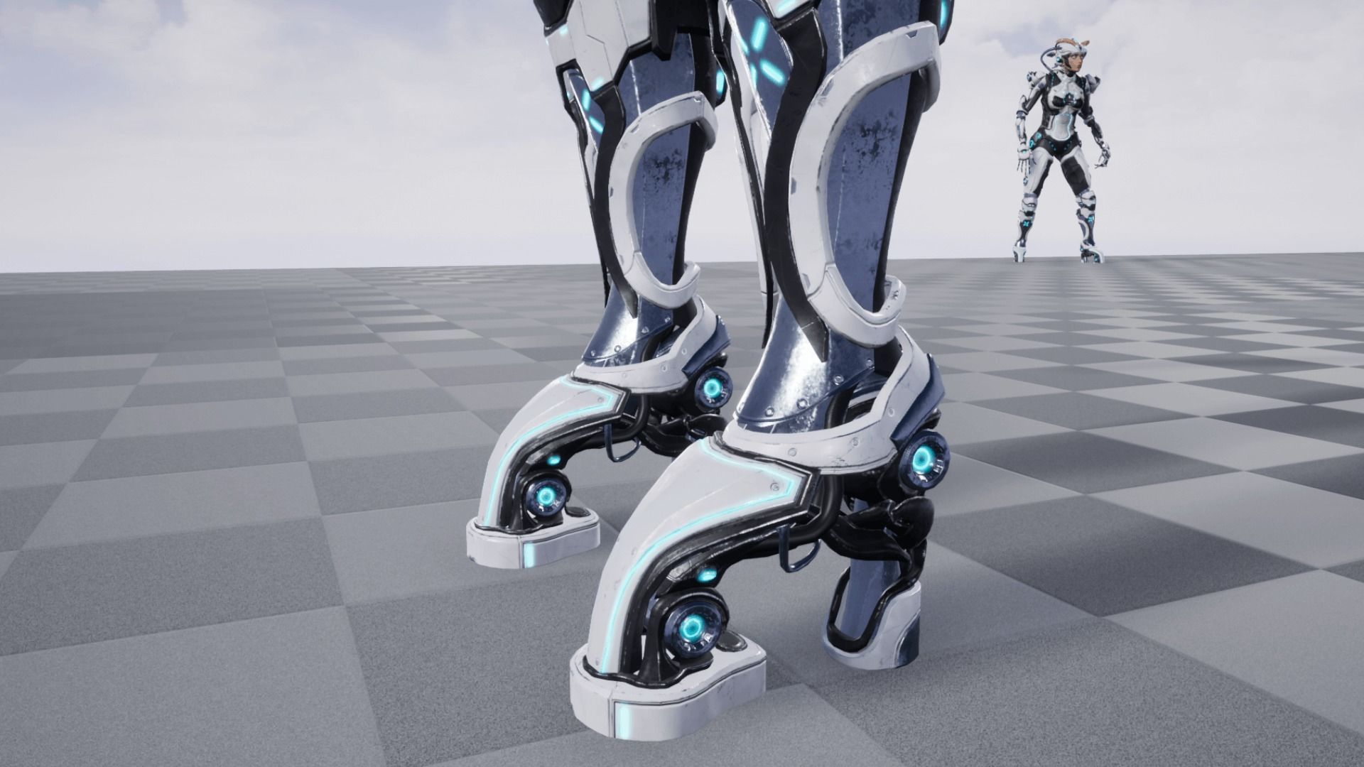 Cyborg cobalt Low-poly 3D model_20