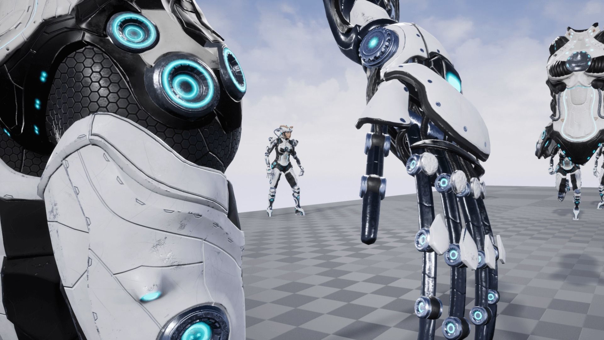 Cyborg cobalt Low-poly 3D model_12