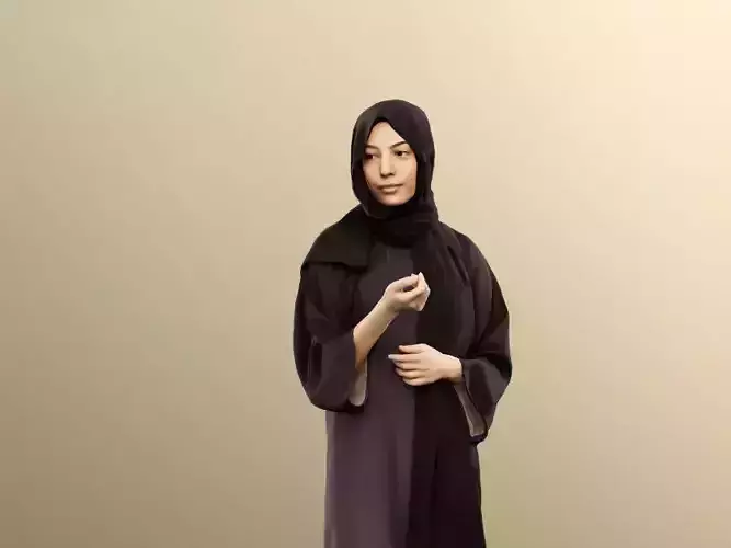 Yade 12930 - Standing Traditional Woman Talking