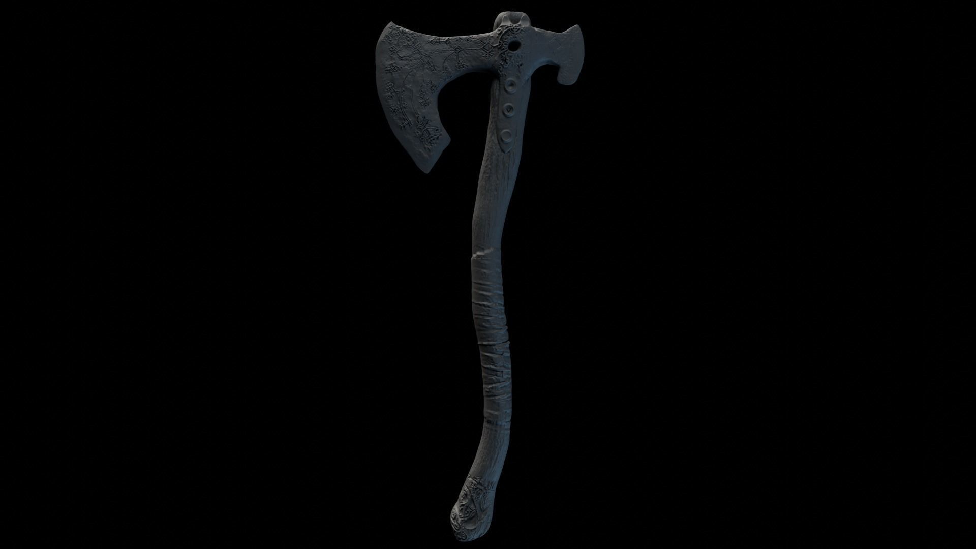 Leviathan Axe 3D Model 3D print model_6