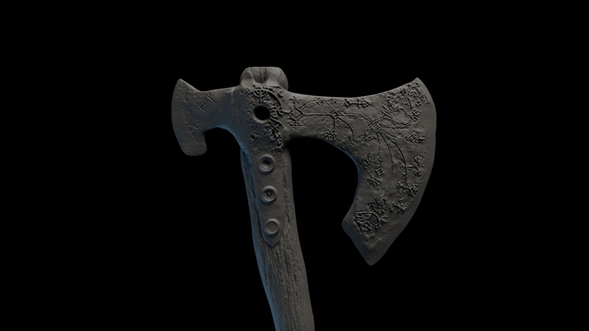 Leviathan Axe 3D Model 3D print model_7