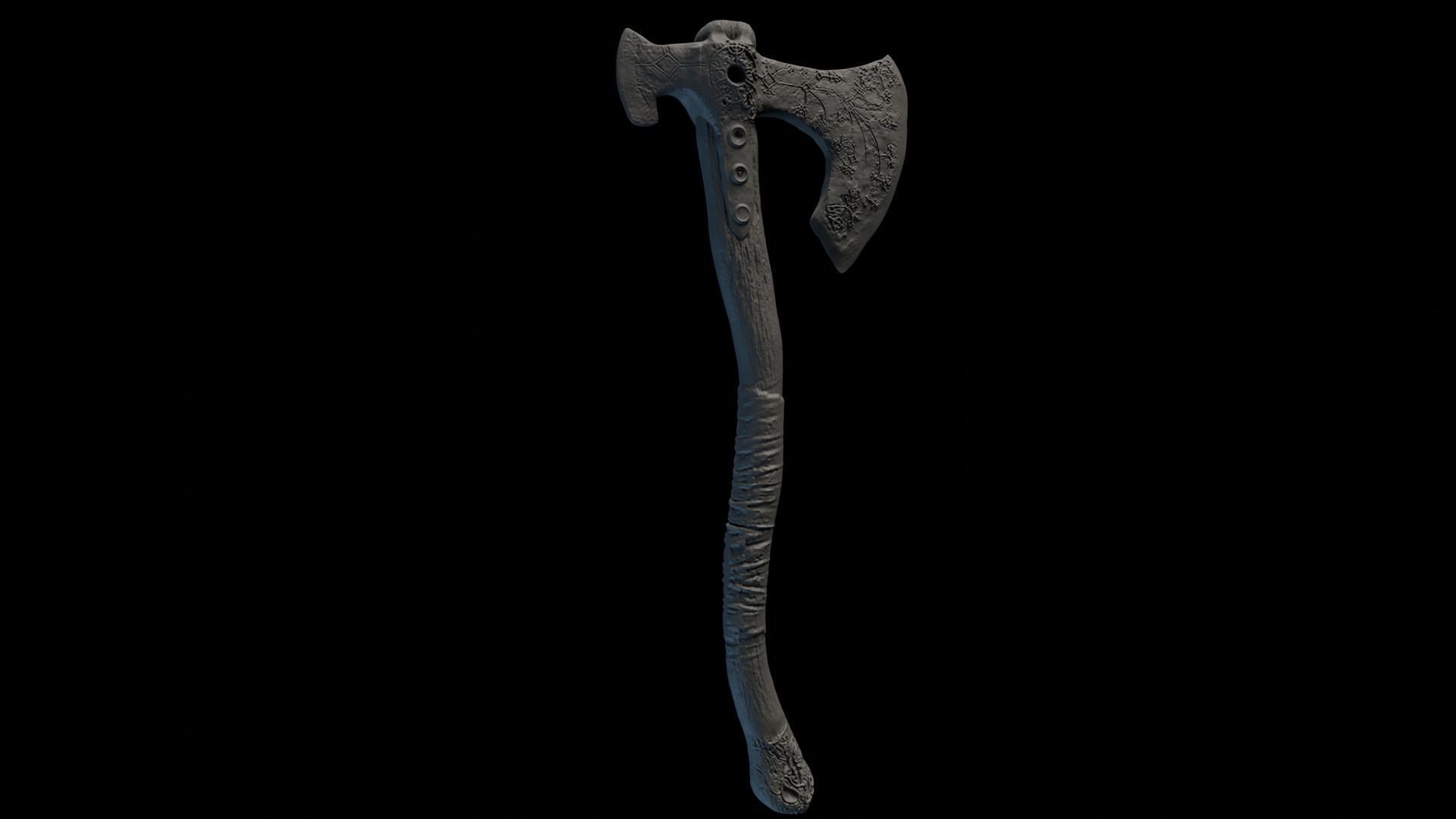 Leviathan Axe 3D Model 3D print model_4