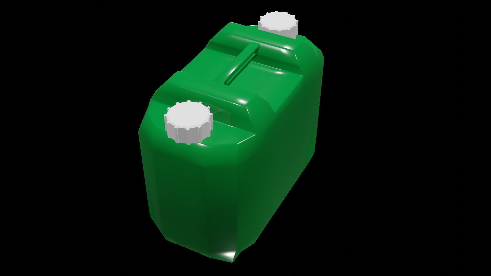 Low poly polyethylene tank for waste liquid 3D model_2