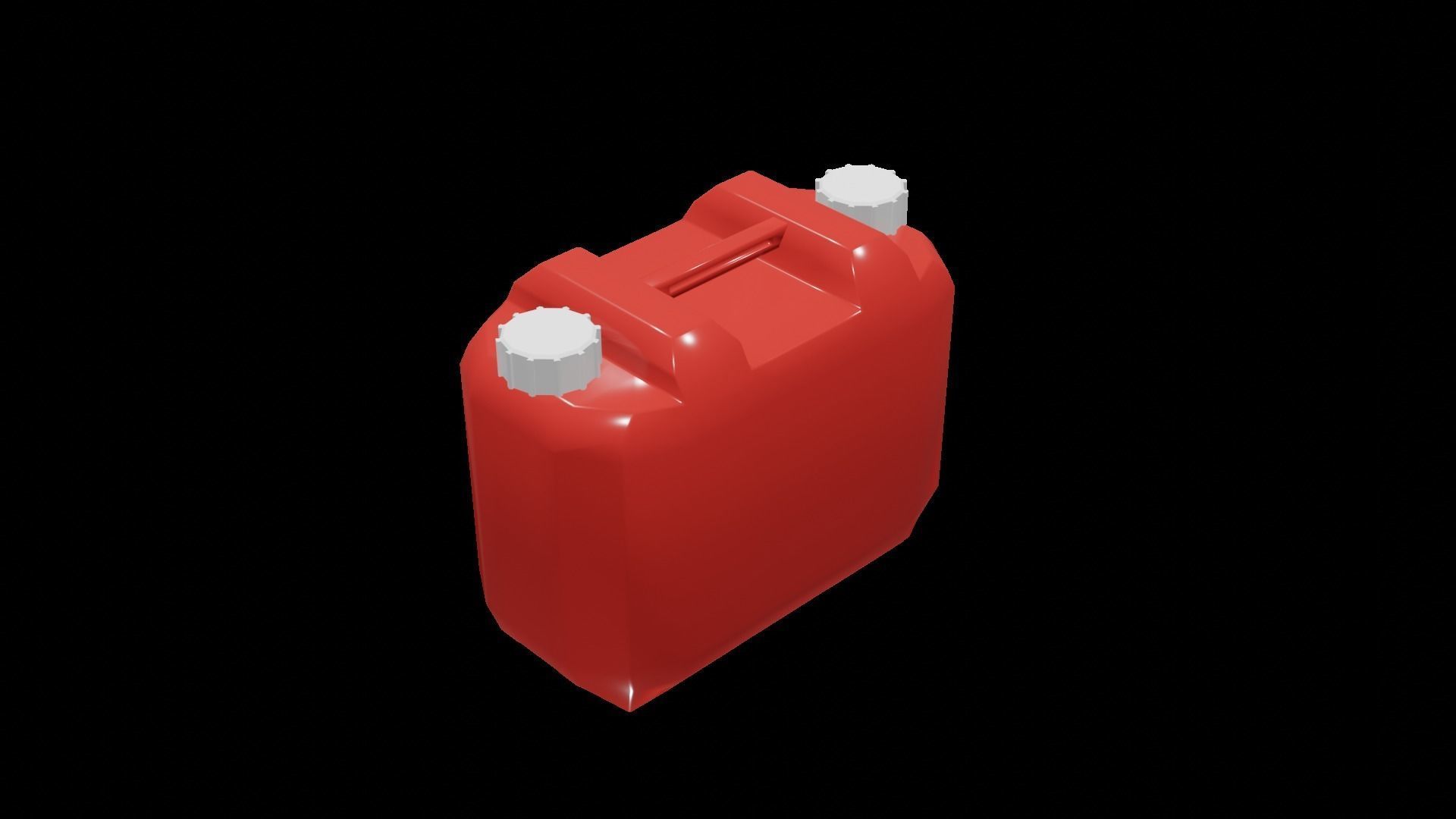 Low poly polyethylene tank for waste liquid 3D model_3