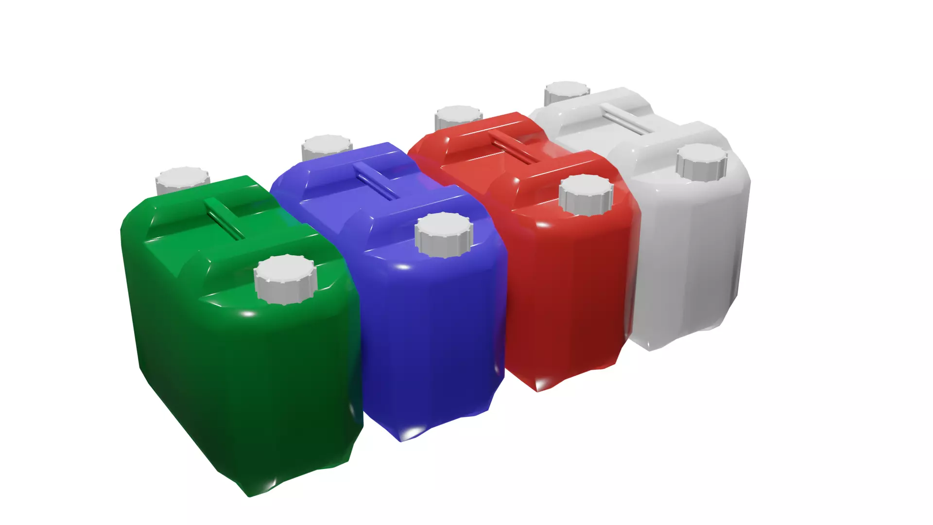Low poly polyethylene tank for waste liquid 3D model_0