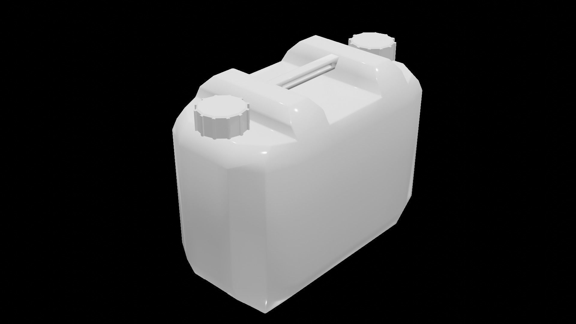 Low poly polyethylene tank for waste liquid 3D model_4