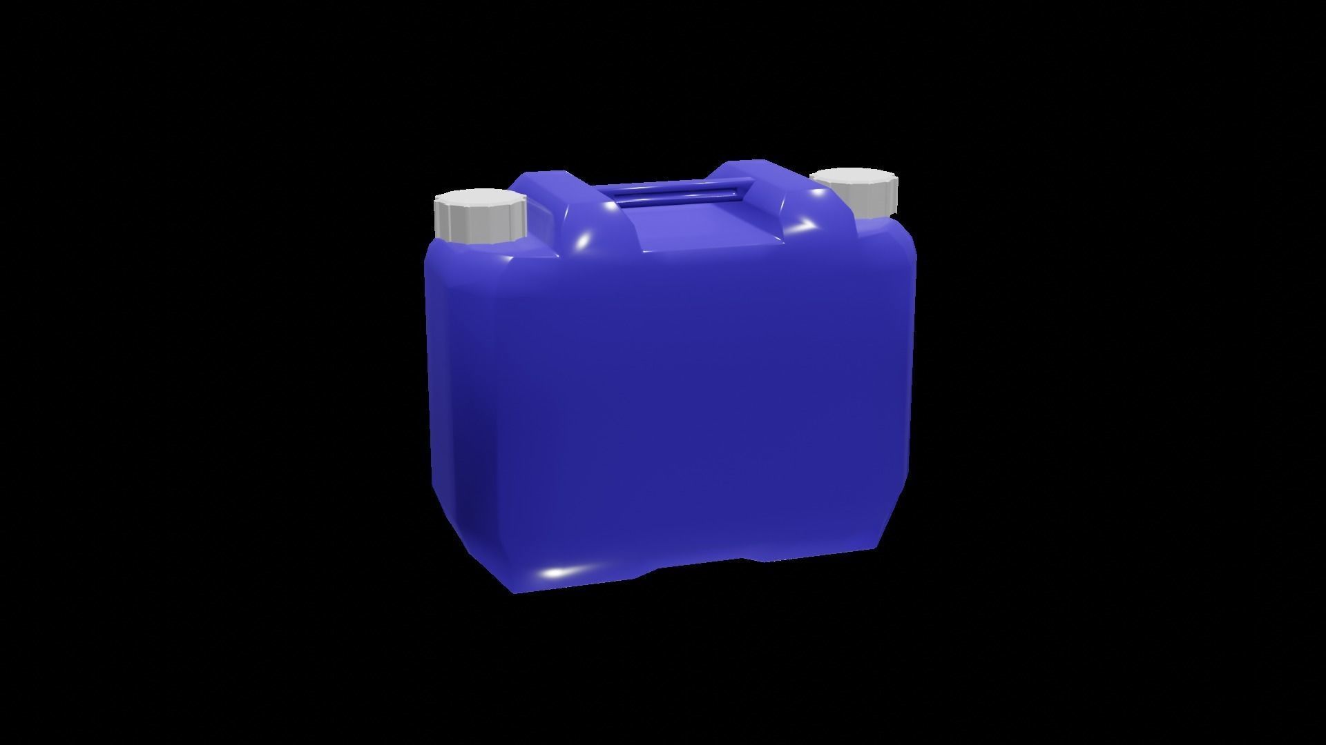 Low poly polyethylene tank for waste liquid 3D model_1