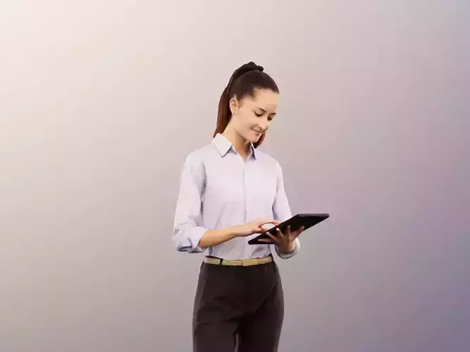 Katy 12850 - Young Business Woman With Tablet