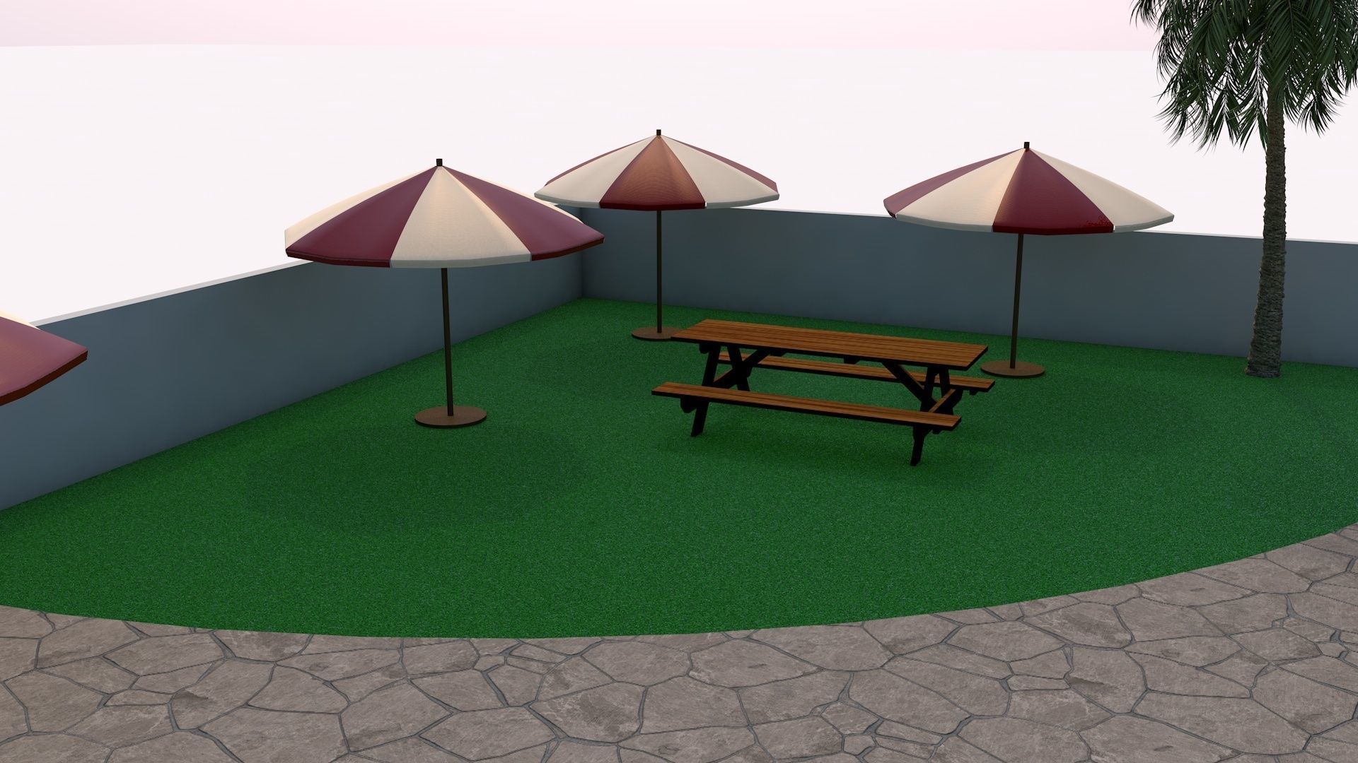 Camp swimming pool 3D model_4