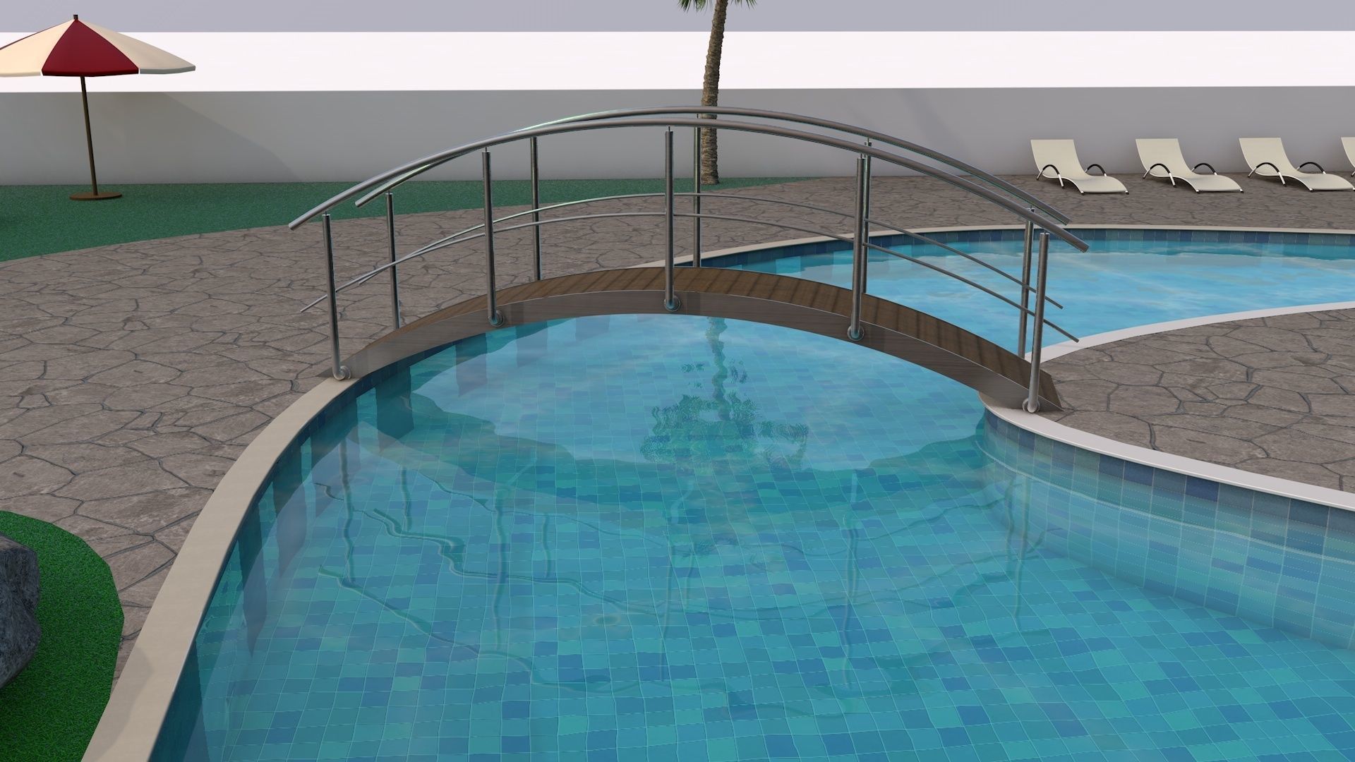 Camp swimming pool 3D model_3