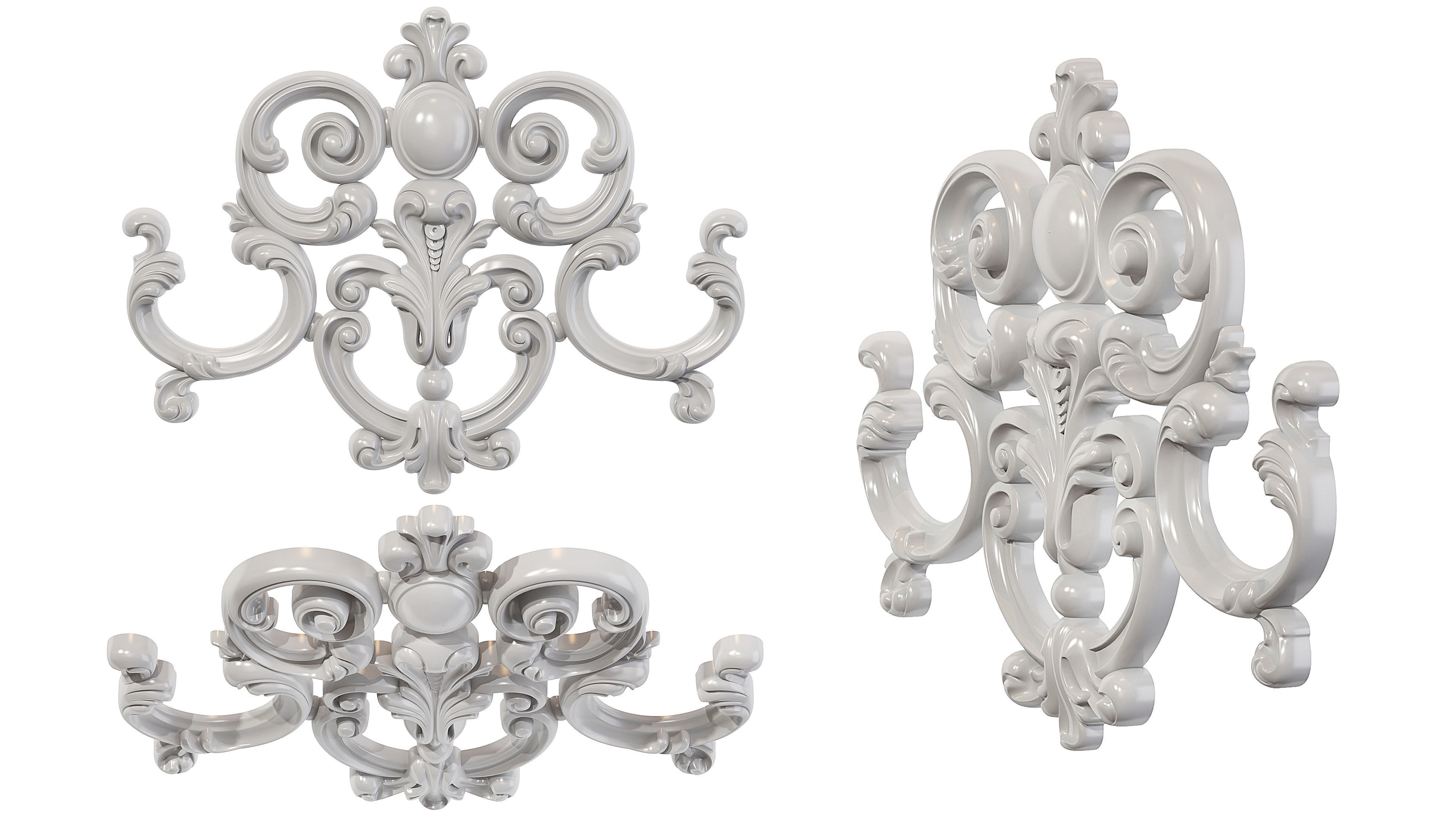 Classic carved 217 3D model_5