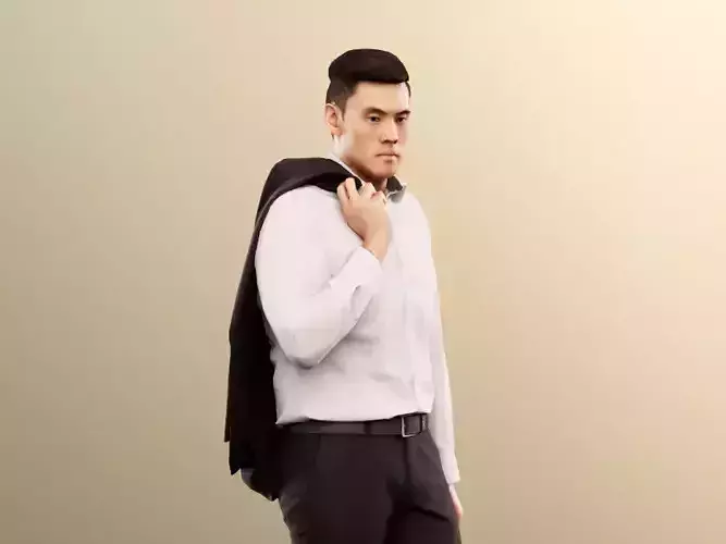 Karl 12694 - Standing Asian Business Man 