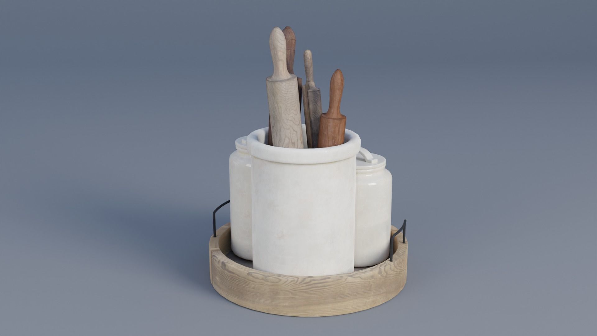 kitchen accessories Low-poly 3D model_2
