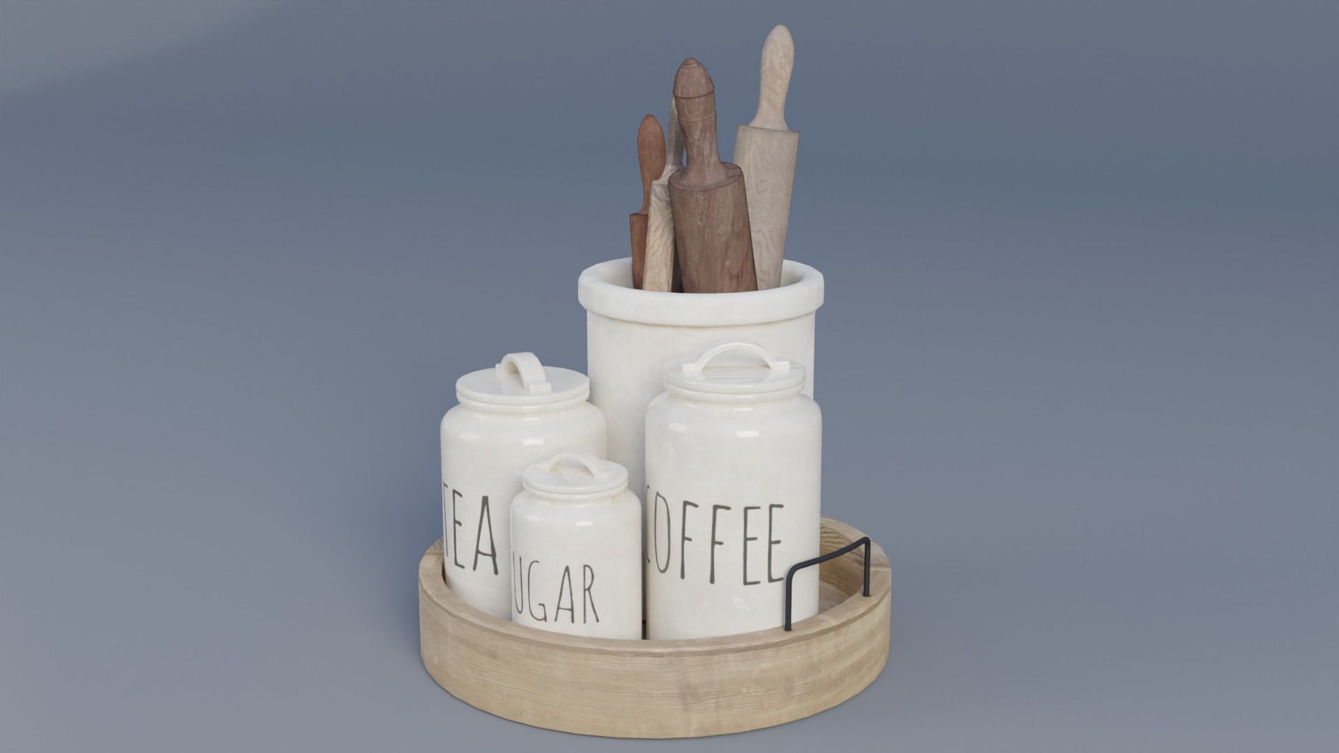 kitchen accessories Low-poly 3D model_1