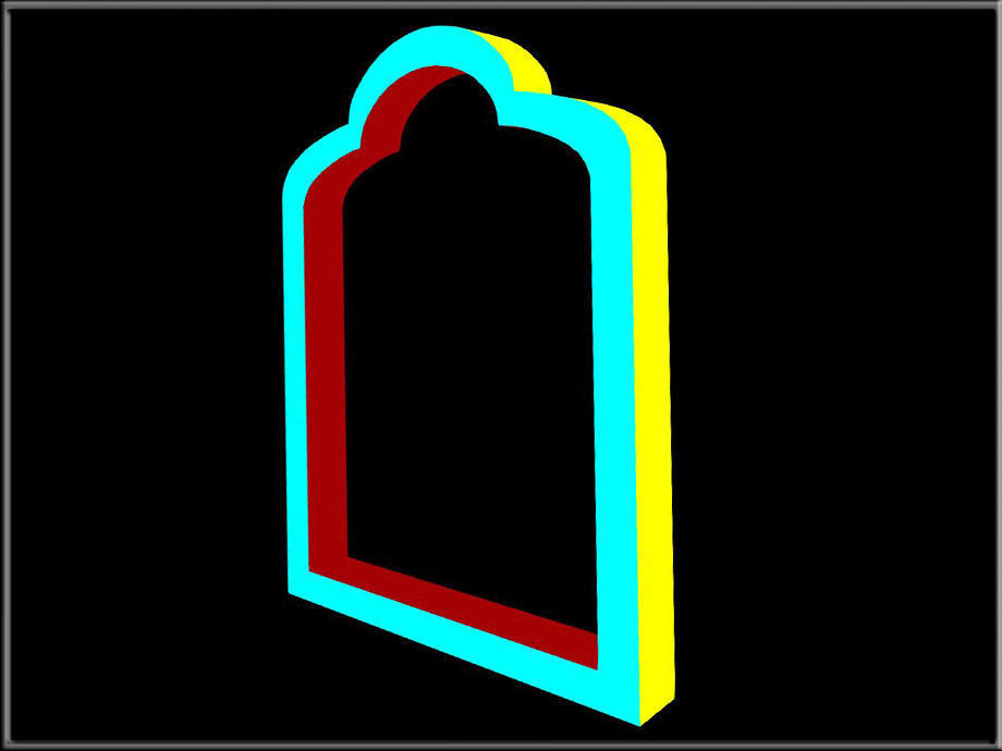 Trefoil arch 02  Low-poly 3D model_2