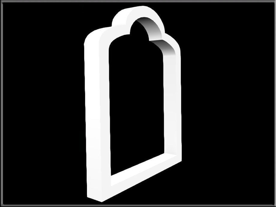 Trefoil arch 02  Low-poly 3D model_4