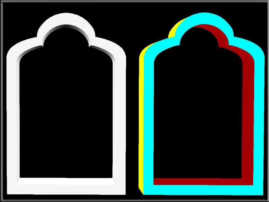 Trefoil arch 02  Low-poly 3D model_0