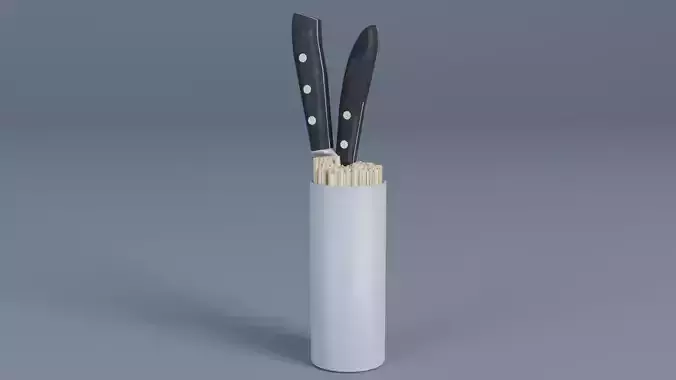 Knife Holder Low-poly 3D model