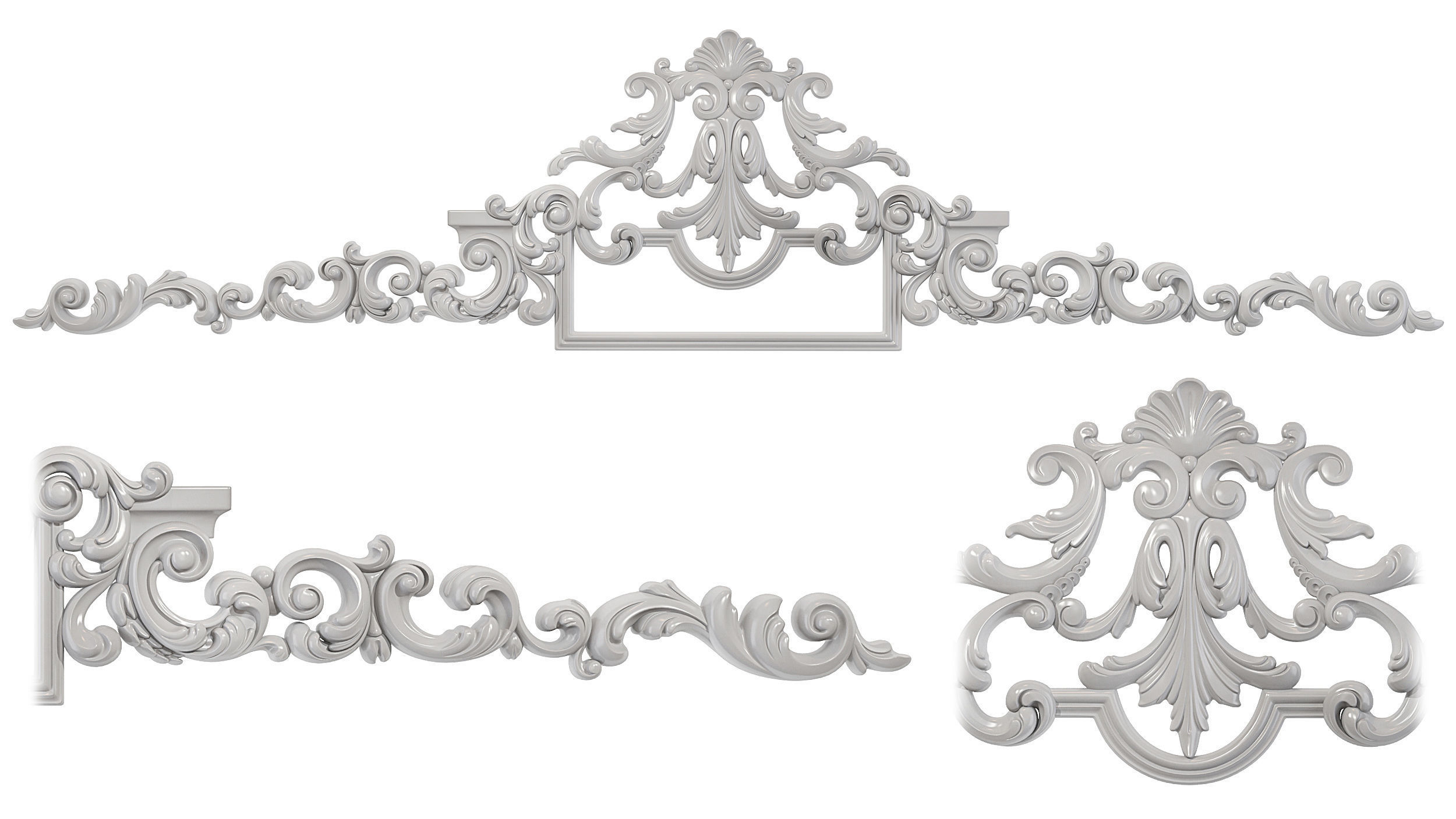 Classic carved 221 3D model_4