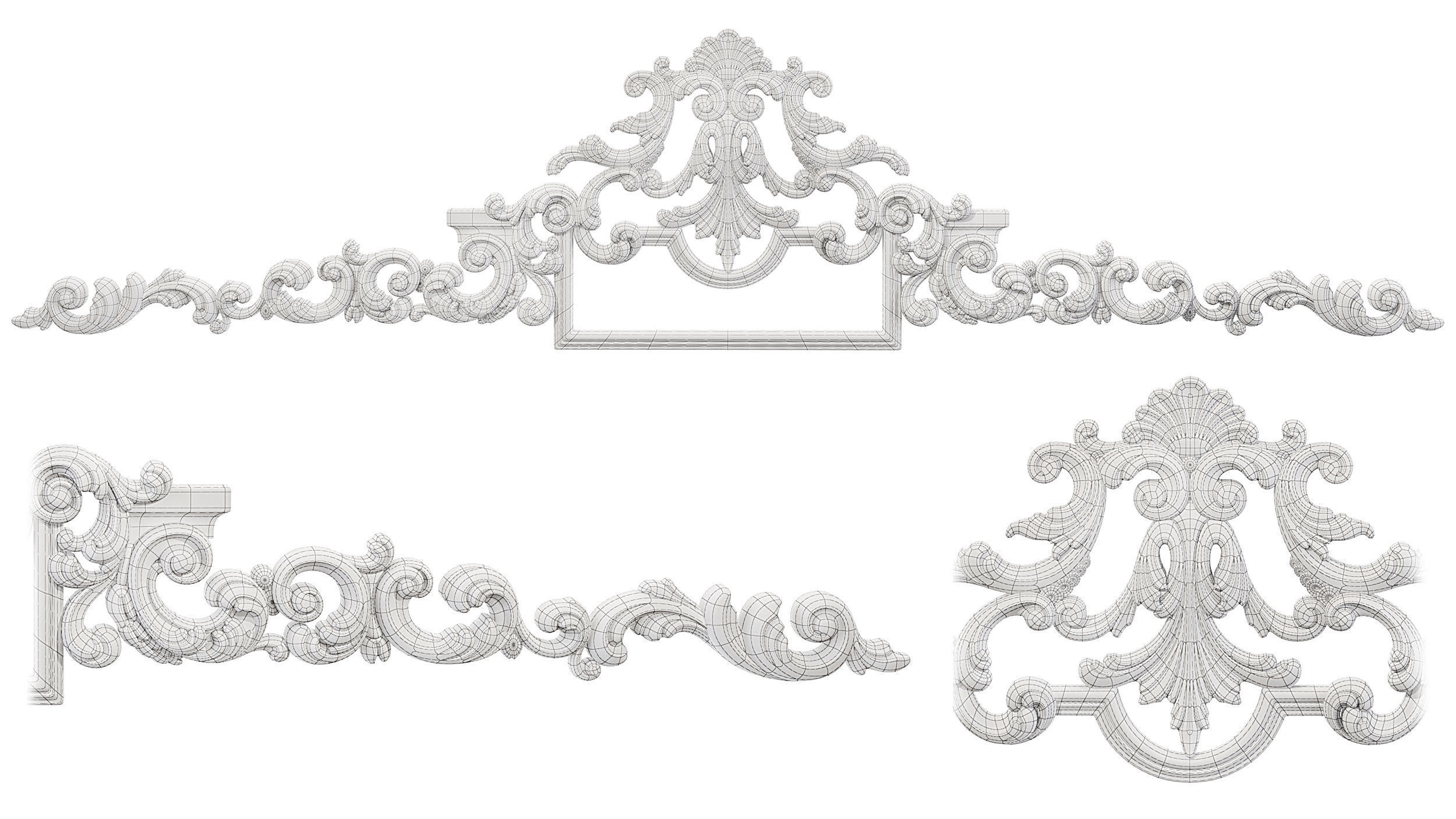 Classic carved 221 3D model_5