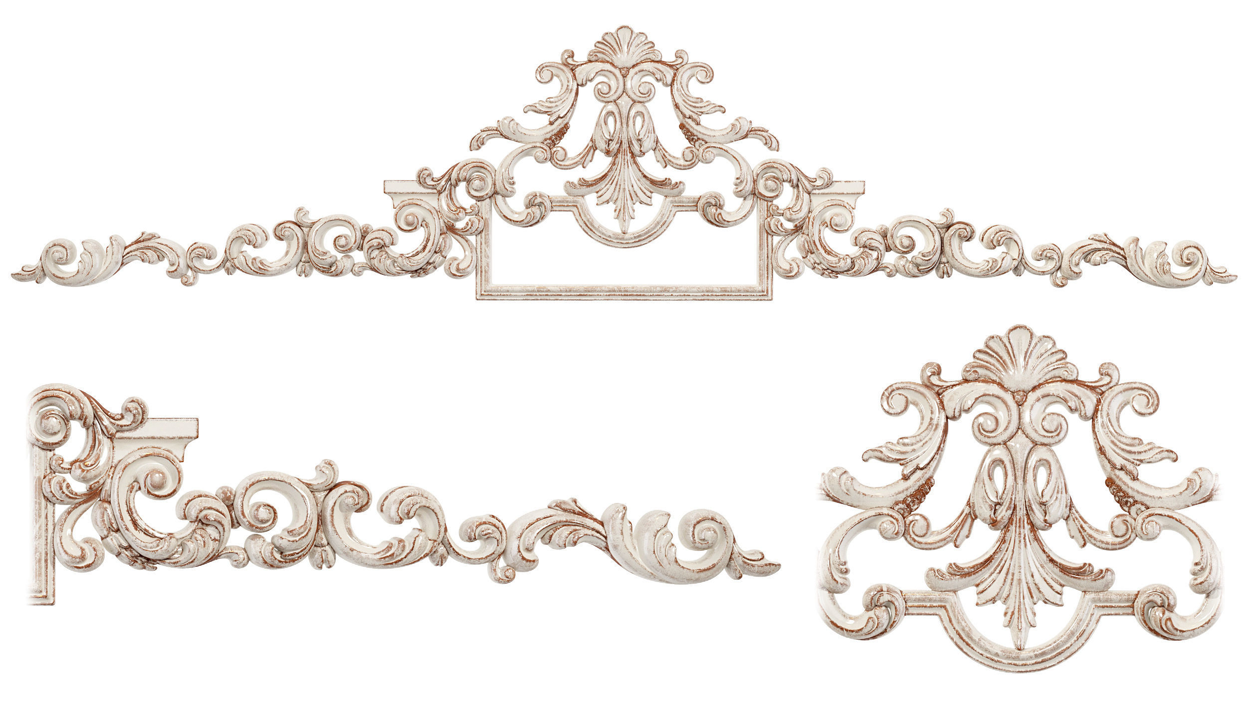 Classic carved 221 3D model_3