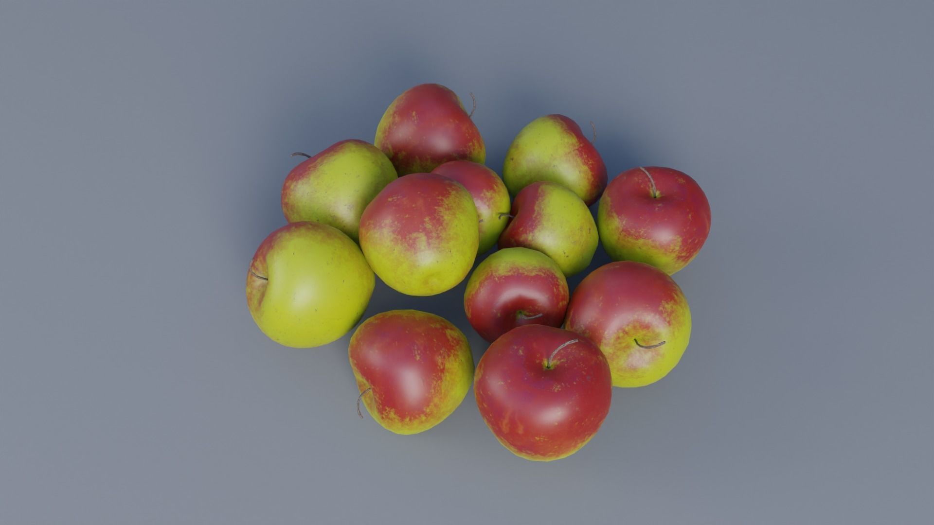 apple Low-poly 3D model_1