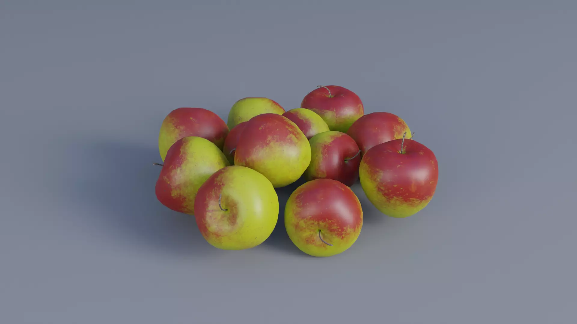 apple Low-poly 3D model_0