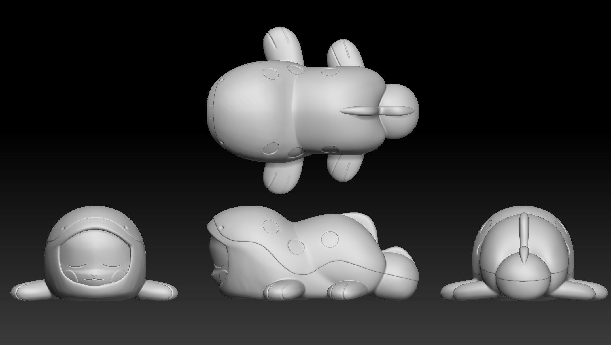 Pokemon Pikachu Cosplay Clodsire 3D print model_1