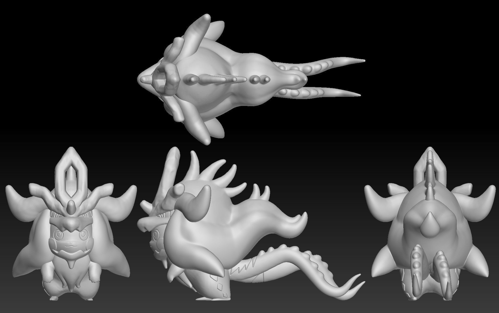 Pokemon Pikachu Cosplay Walking Wave 3D print model_1