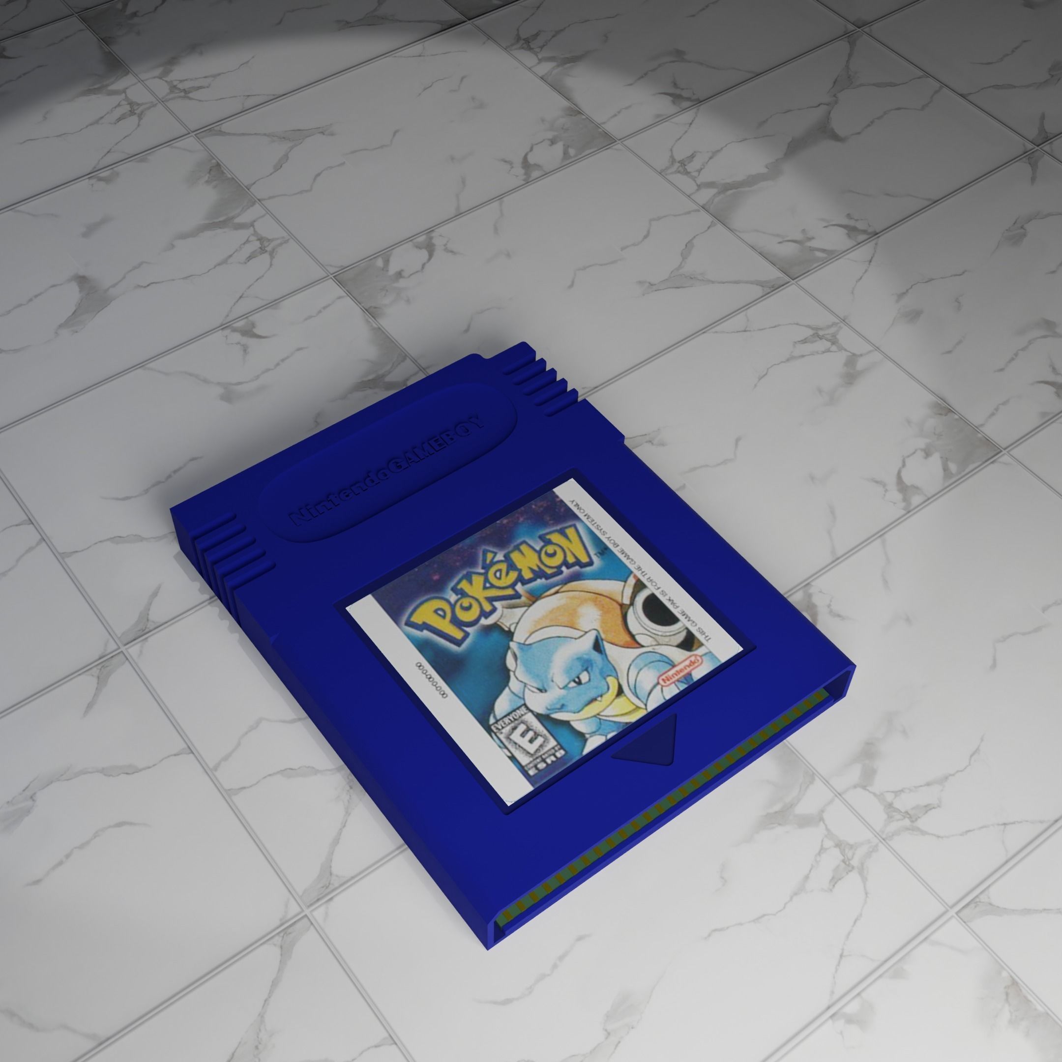 Cartridge blue pokemon 3D model_2