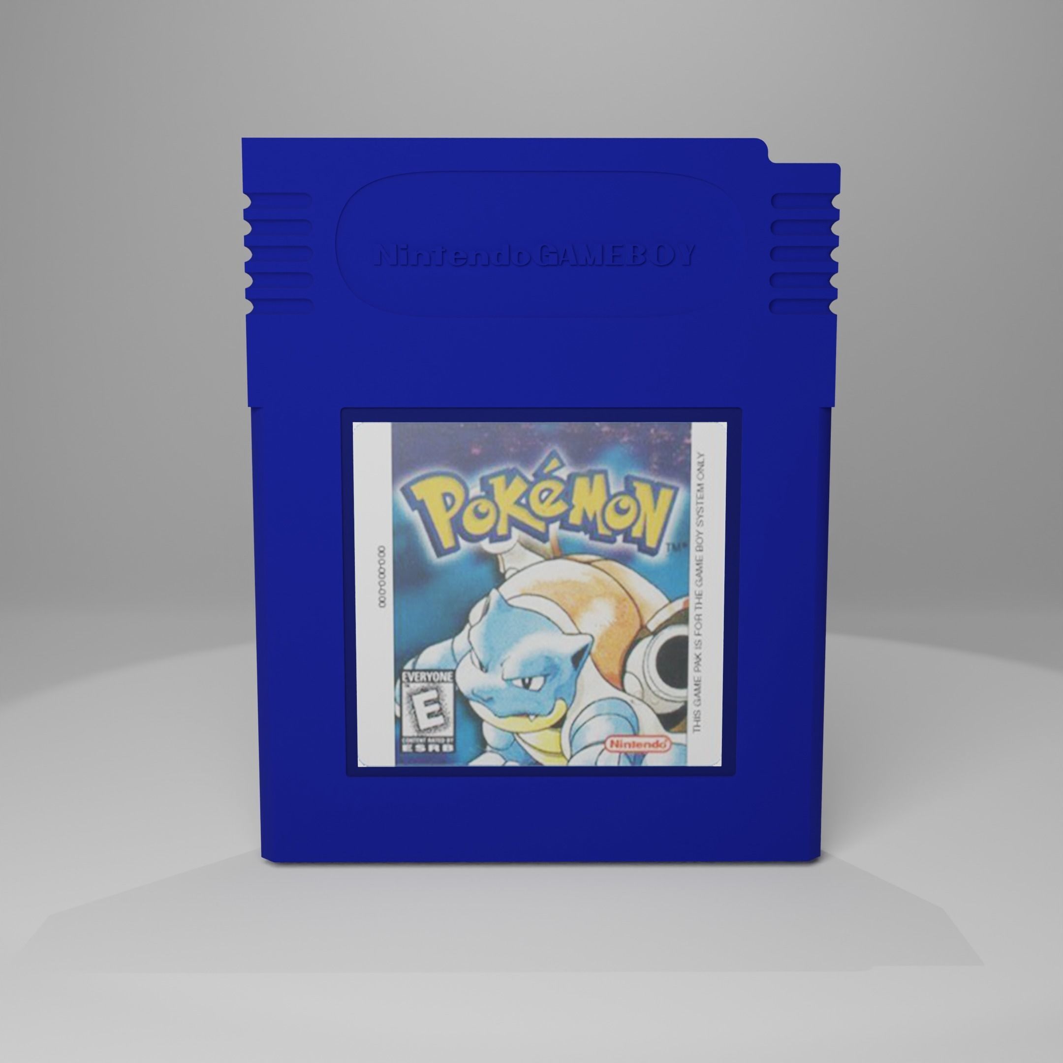 Cartridge blue pokemon 3D model_5