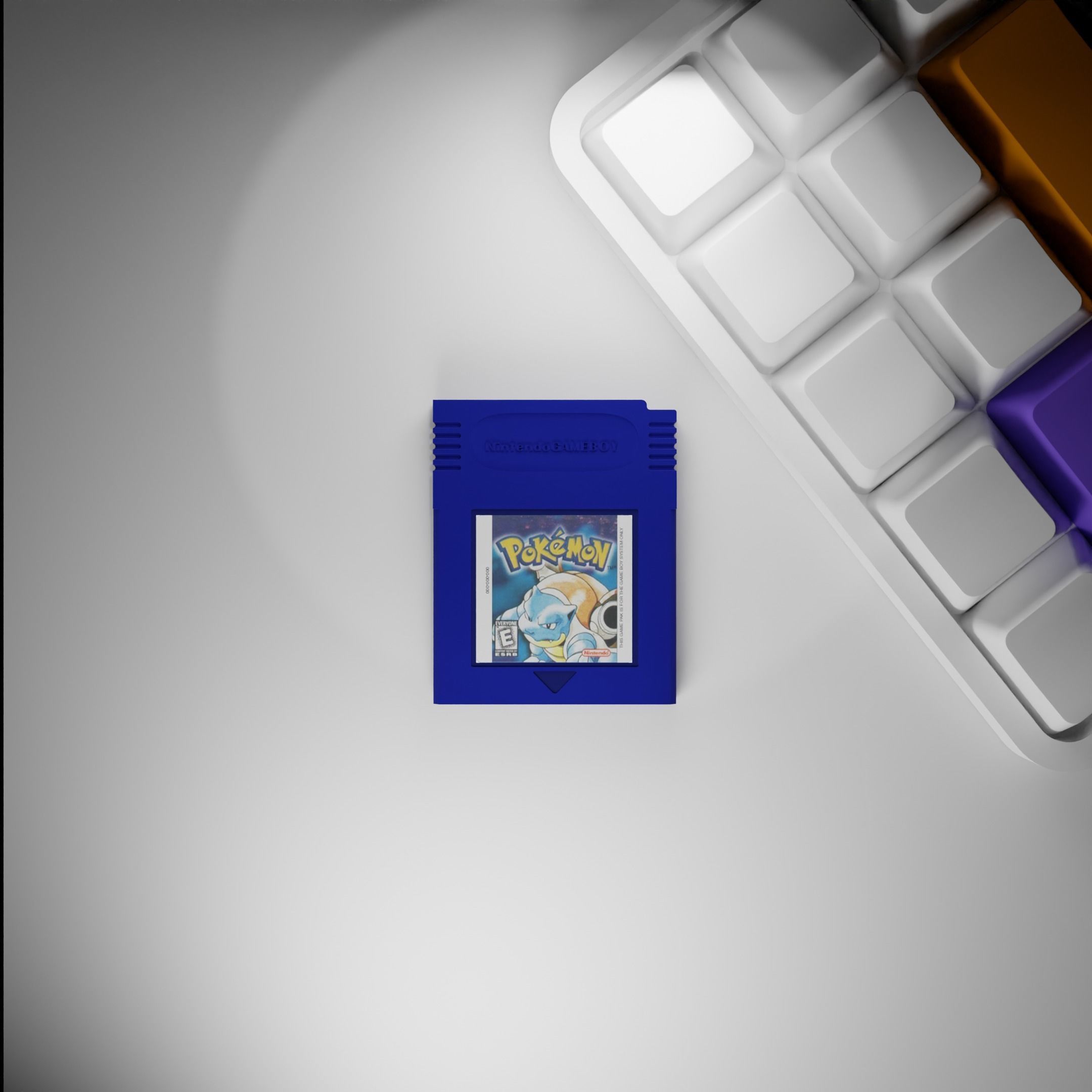 Cartridge blue pokemon 3D model_3