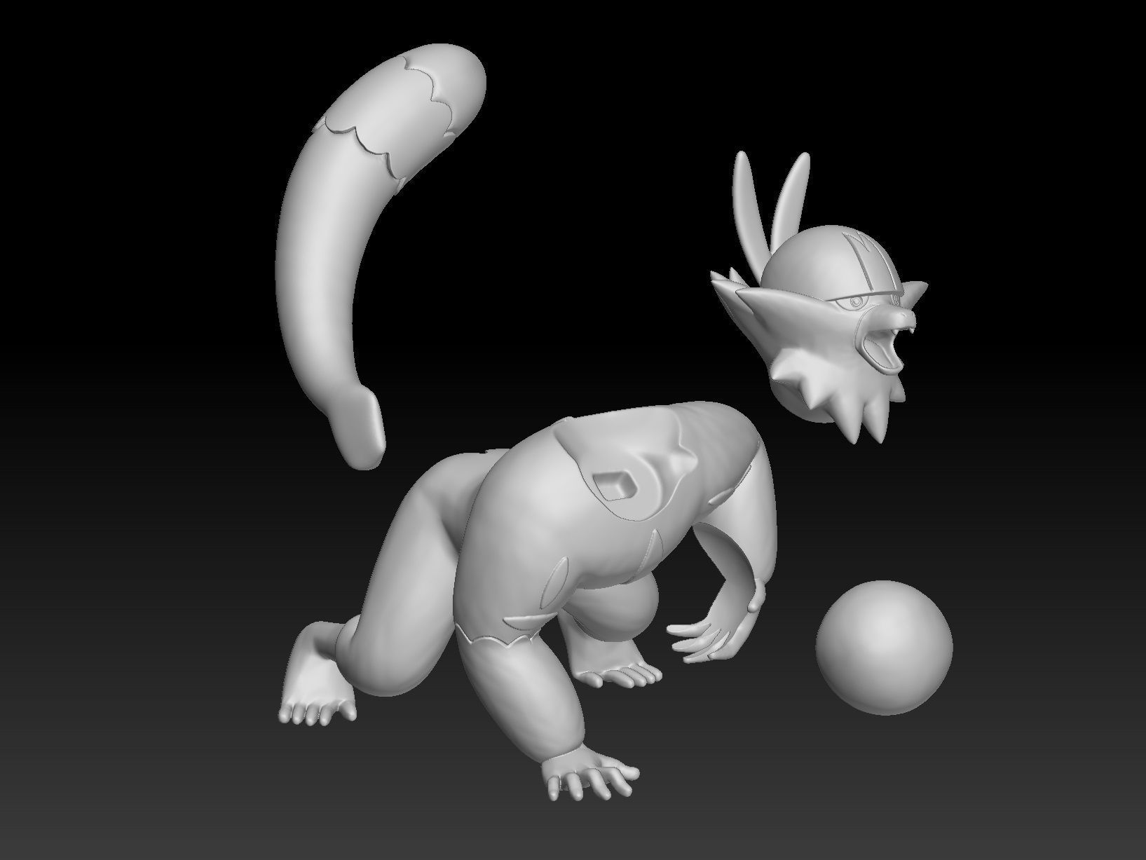 Pokemon Passimian 3D print model_2