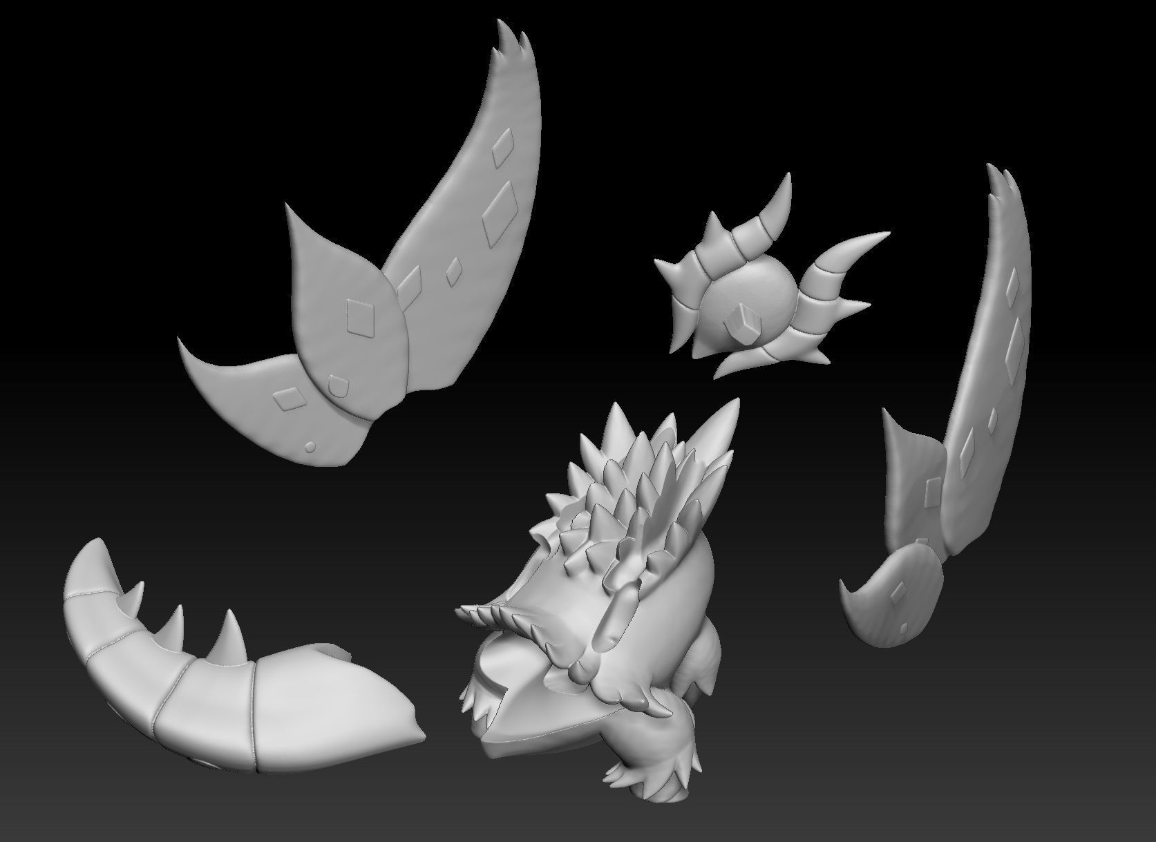 Pokemon Paradox Acient Volcarona Slither Wing 3D print model_2