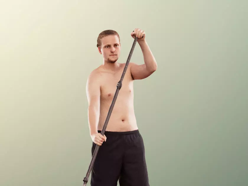 Oskar 12635 - Stand Up Paddling Young Man Low-poly 3D model_0