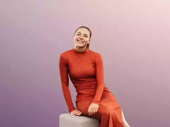 Klara 12630 - Elegant Sitting Young Woman