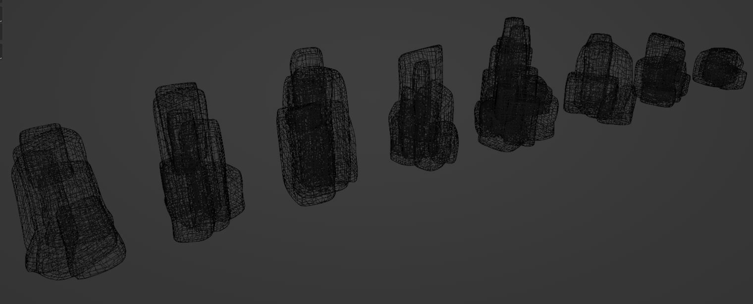 Desert Rocks Low-poly 3D model_10