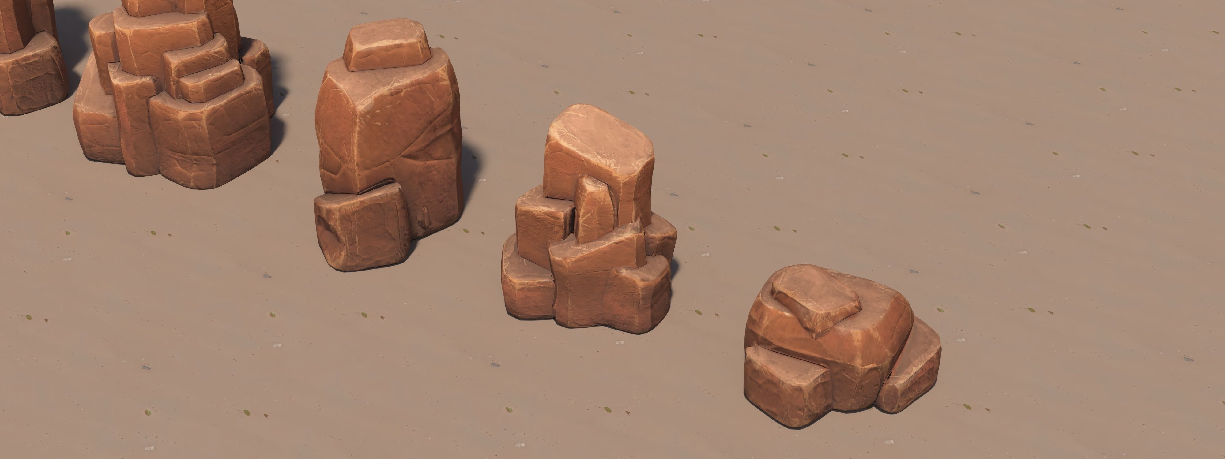 Desert Rocks Low-poly 3D model_8