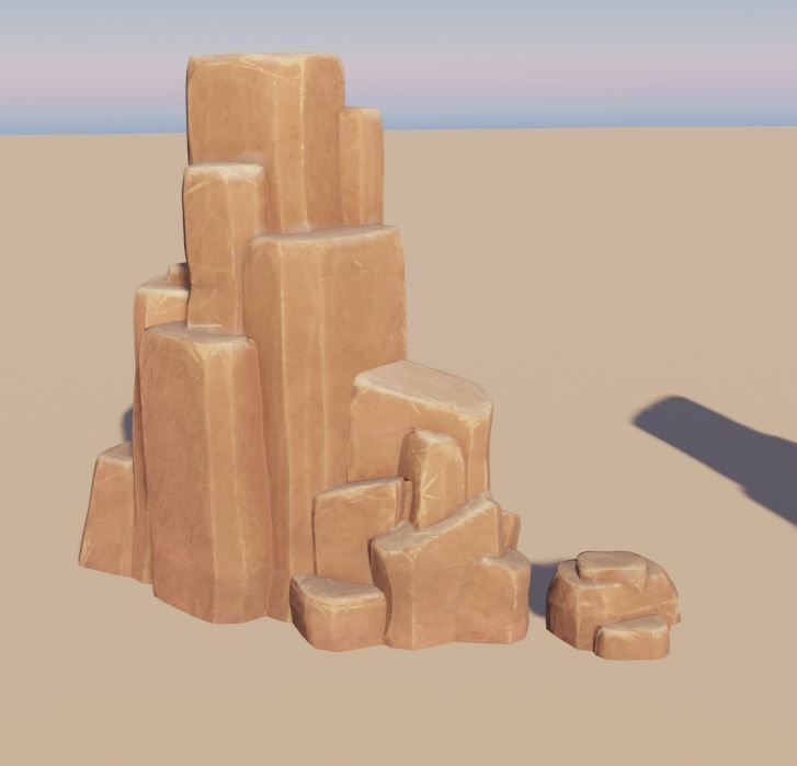 Desert Rocks Low-poly 3D model_15