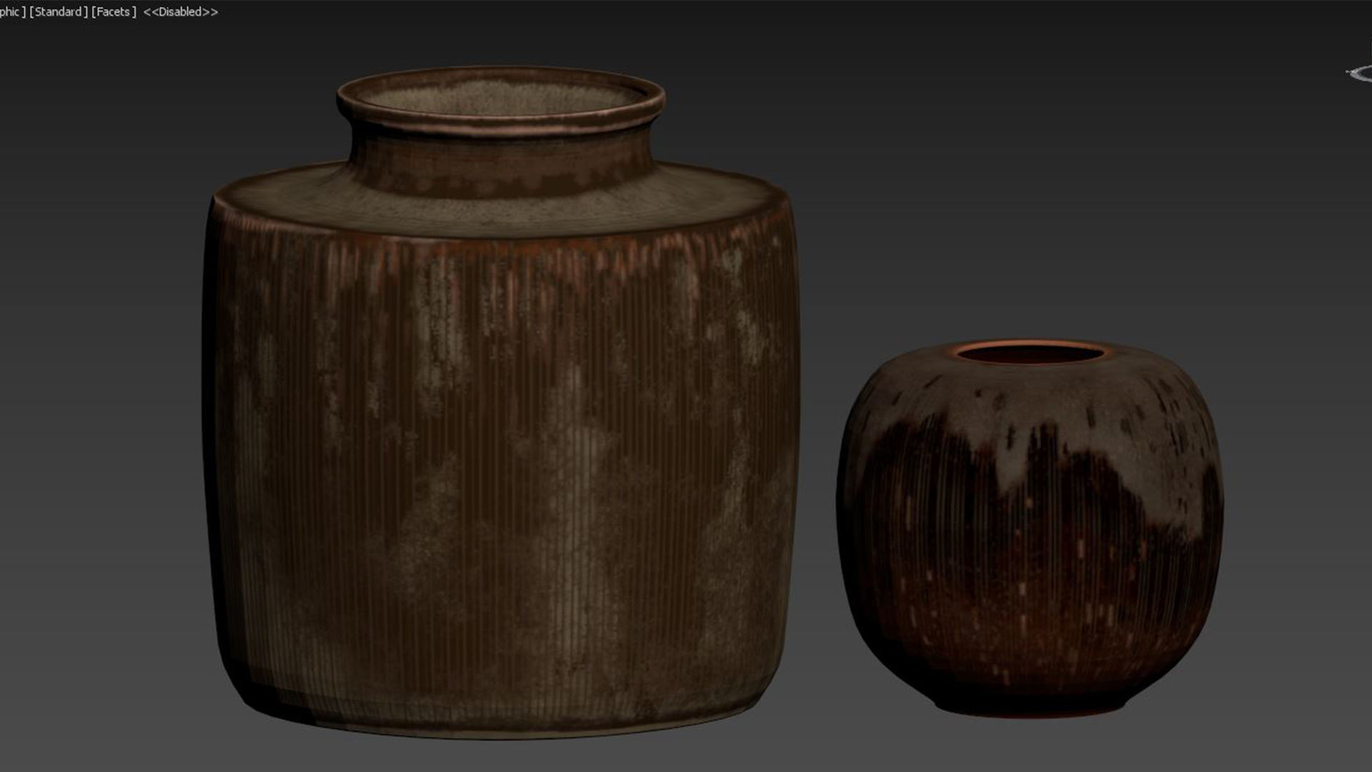 Danish Midcentury Ceramic Vases 3D model_2