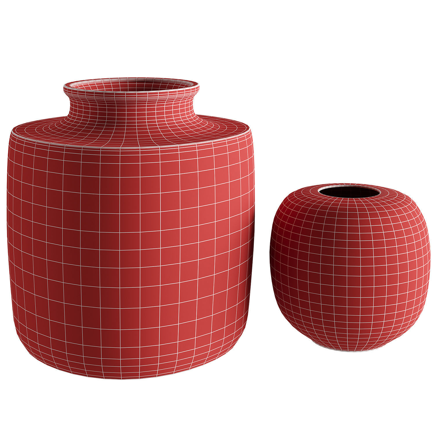 Danish Midcentury Ceramic Vases 3D model_1