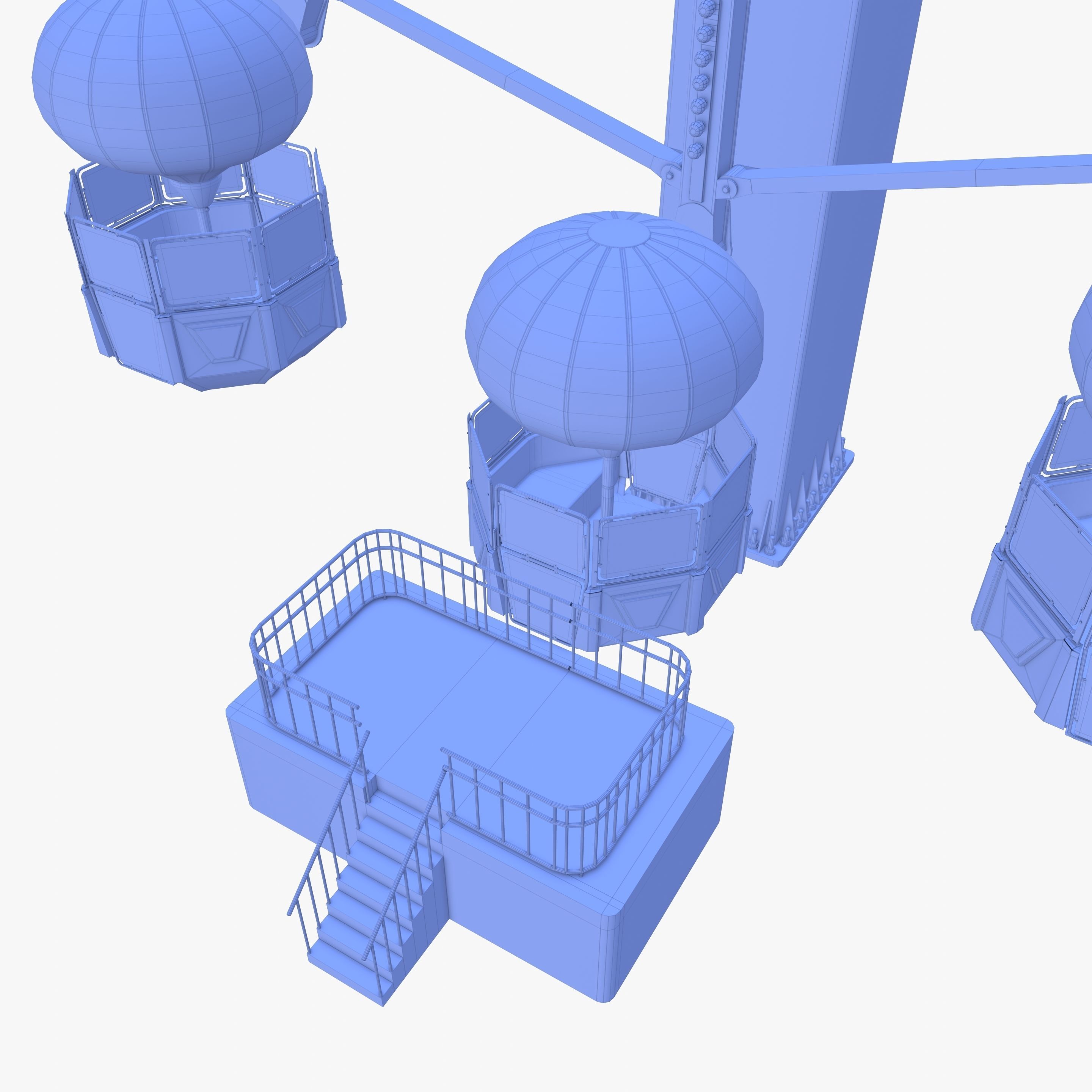 Ferris wheel v3 Low-poly 3D model_20
