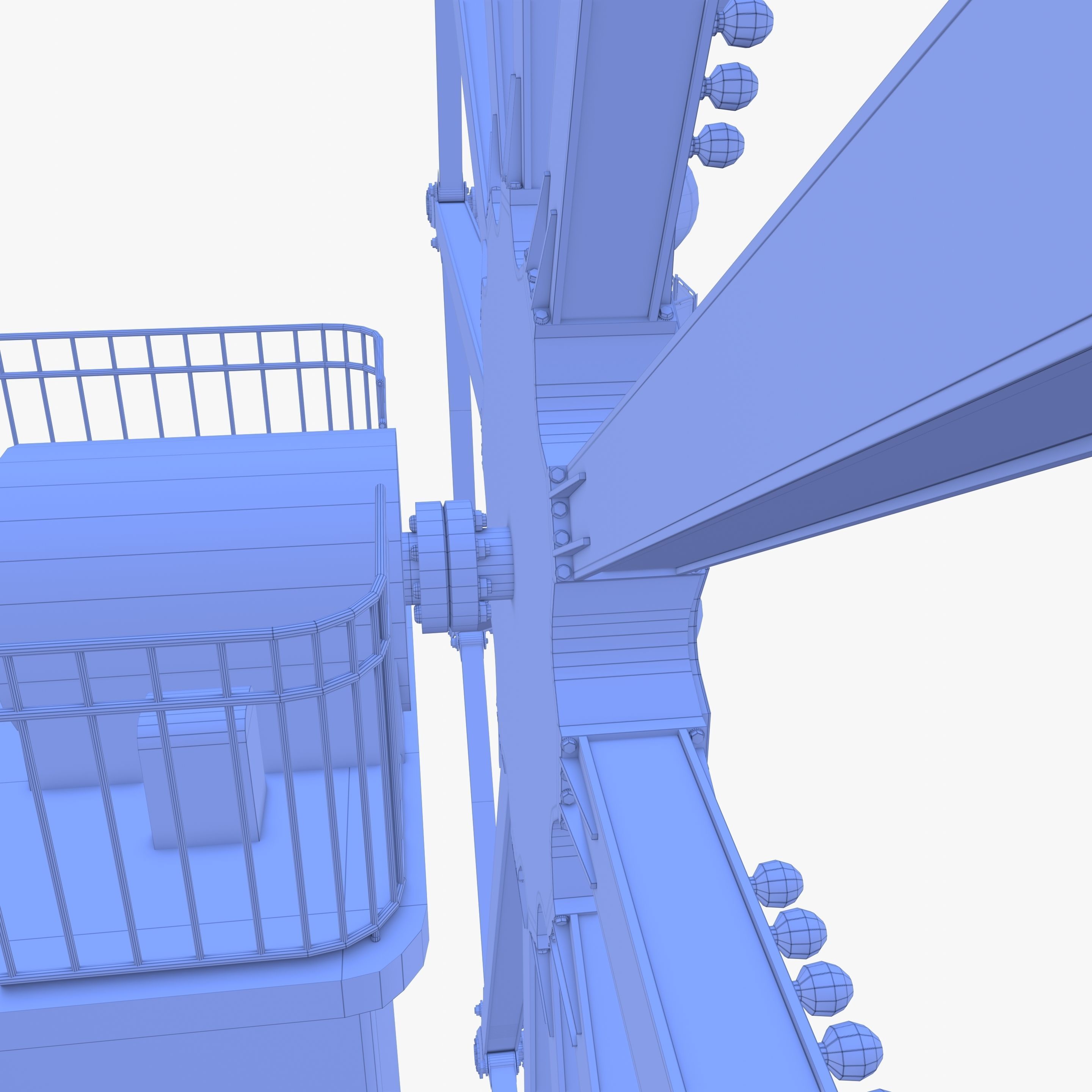 Ferris wheel v3 Low-poly 3D model_22