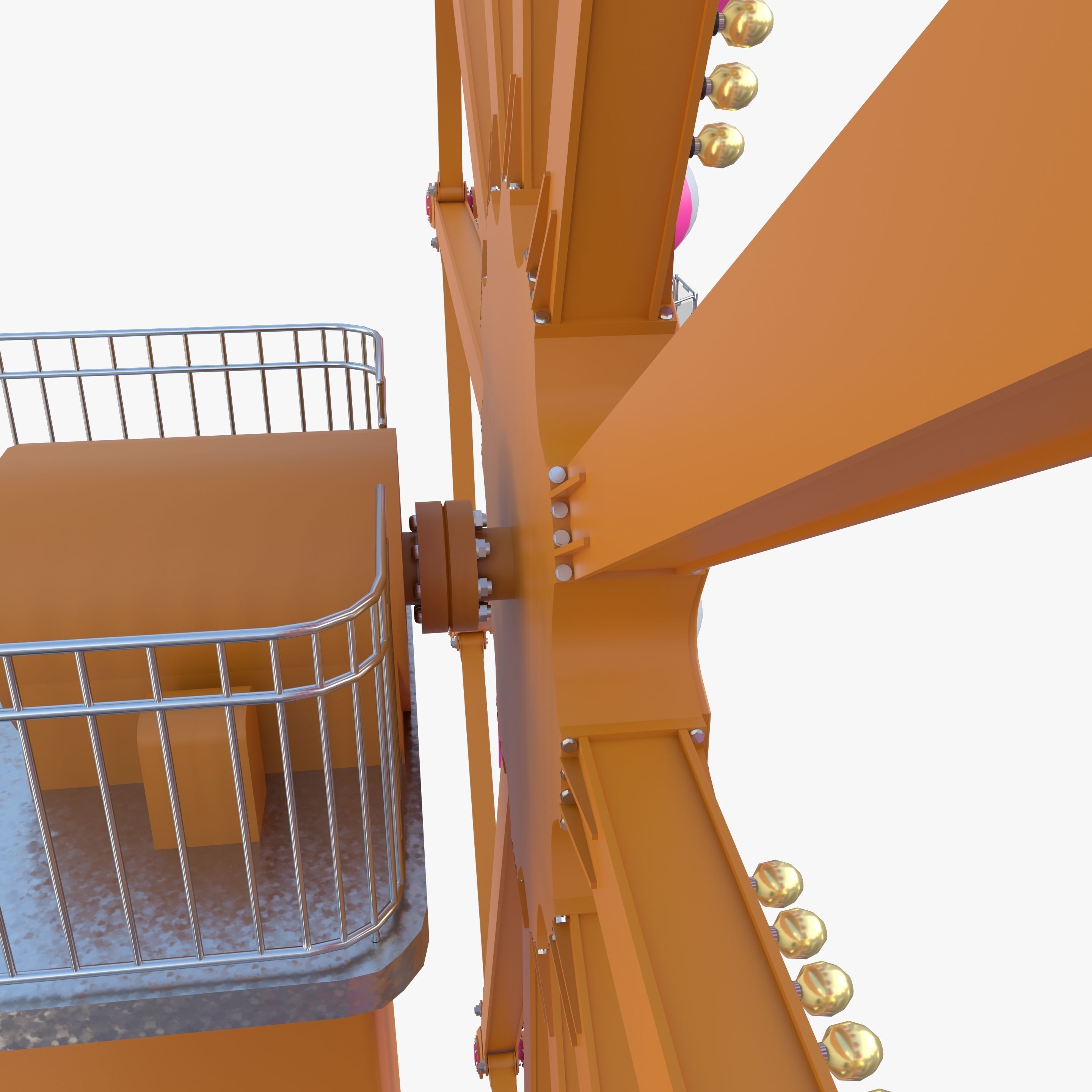 Ferris wheel v3 Low-poly 3D model_3