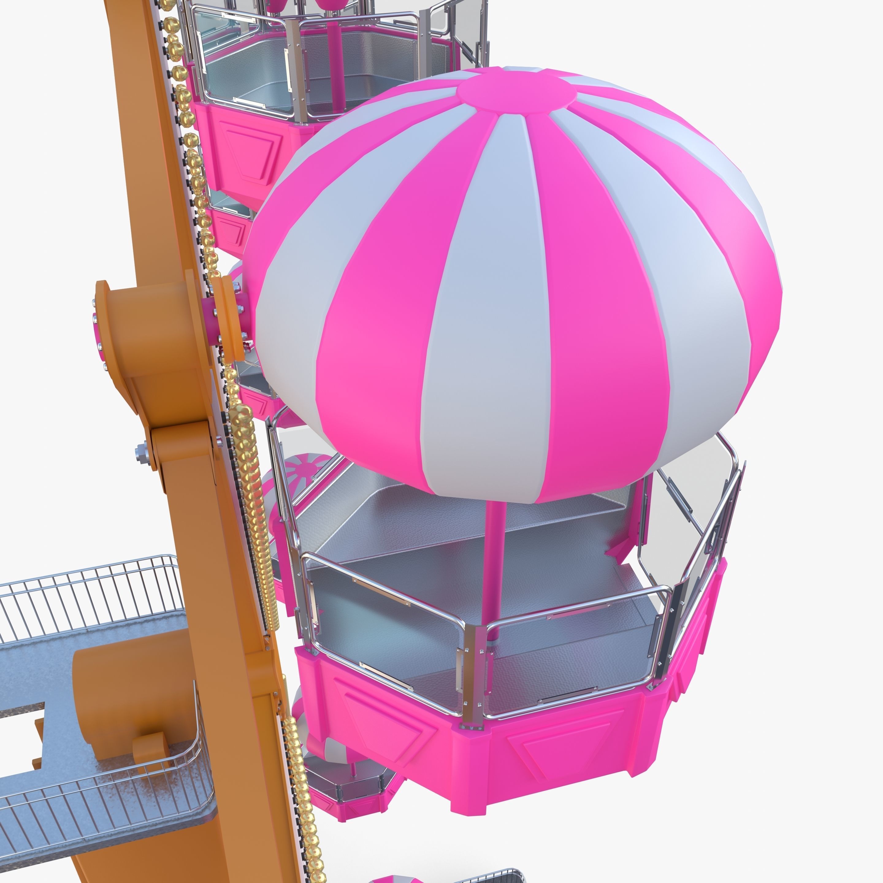 Ferris wheel v3 Low-poly 3D model_4