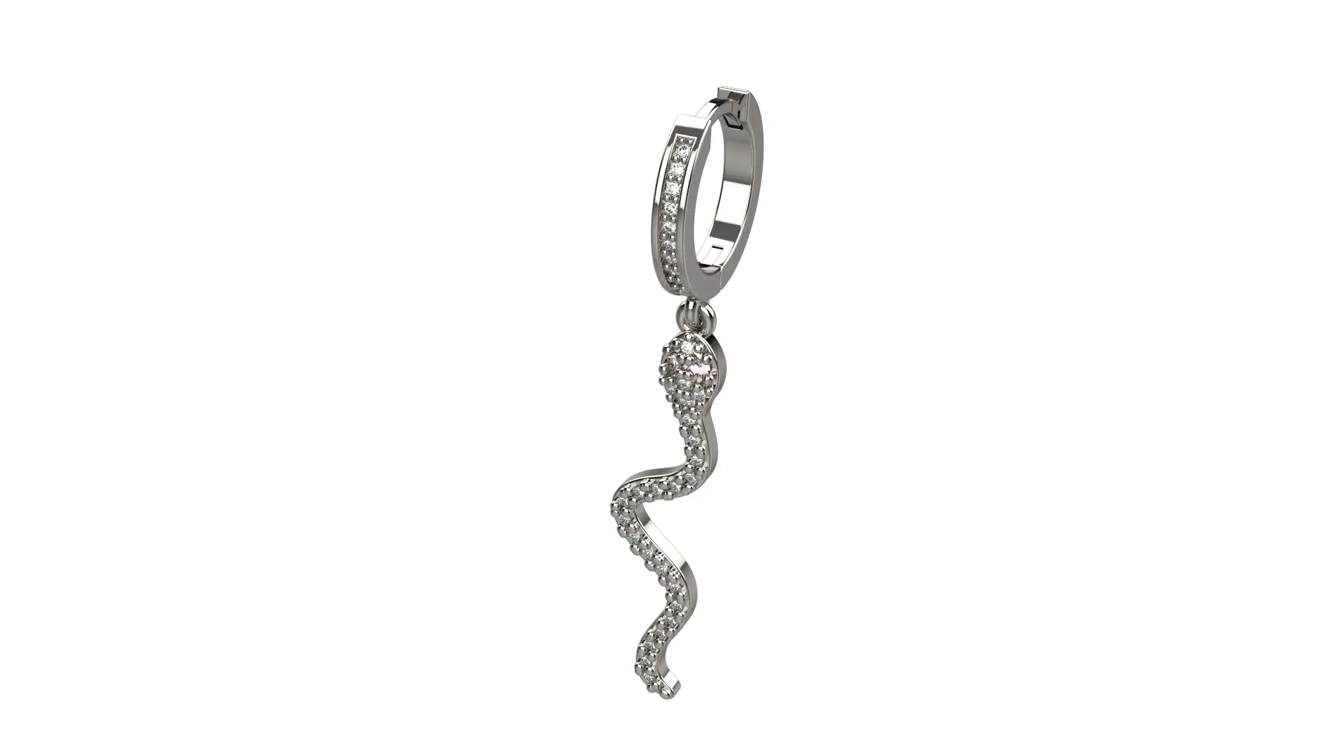 Hinged earring and snake 3D print model