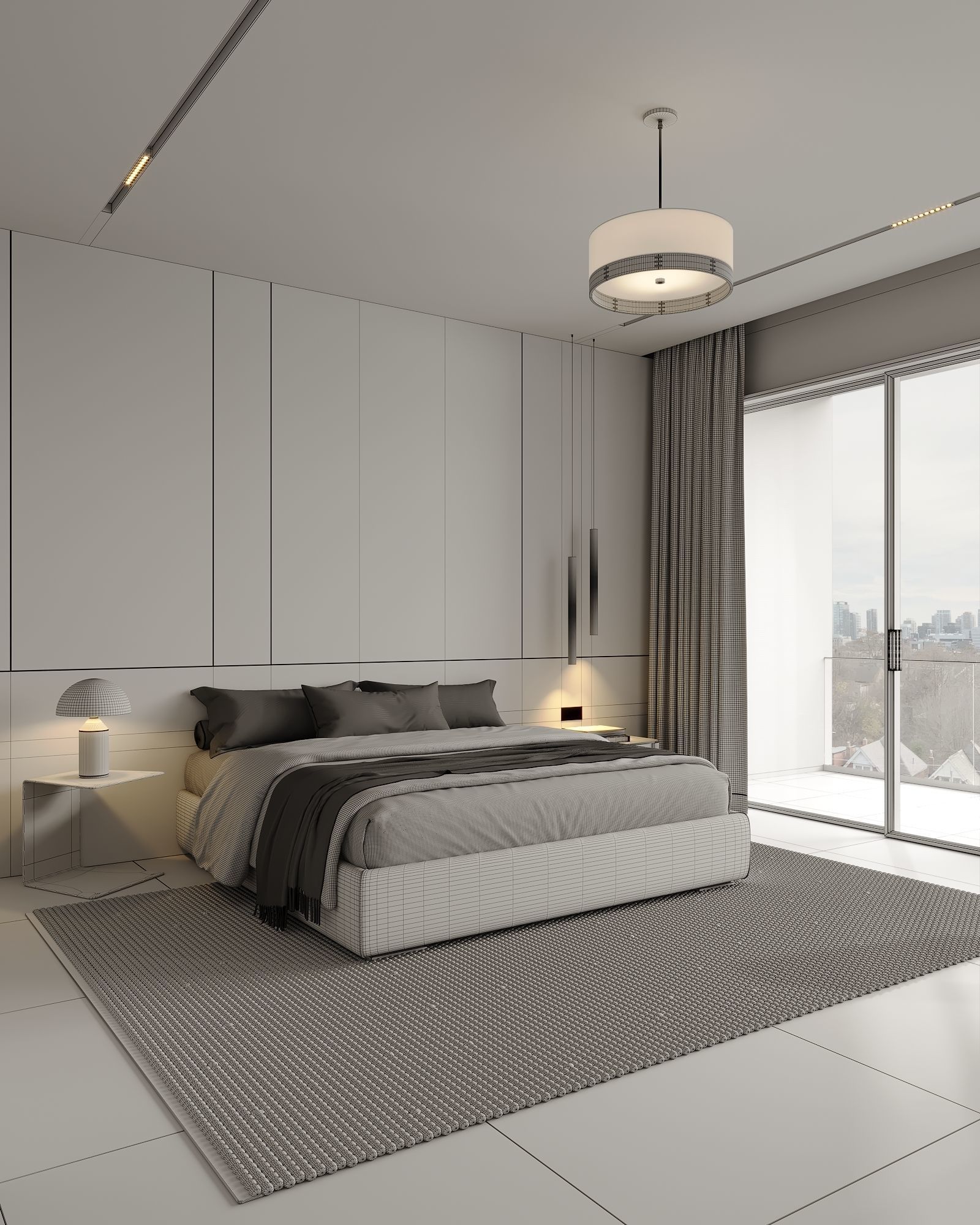 AR-22045 Case Study - Bedroom 3D Scene 3D model_9