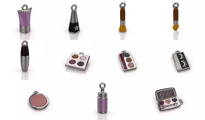 makeup pendants pack 3D print model