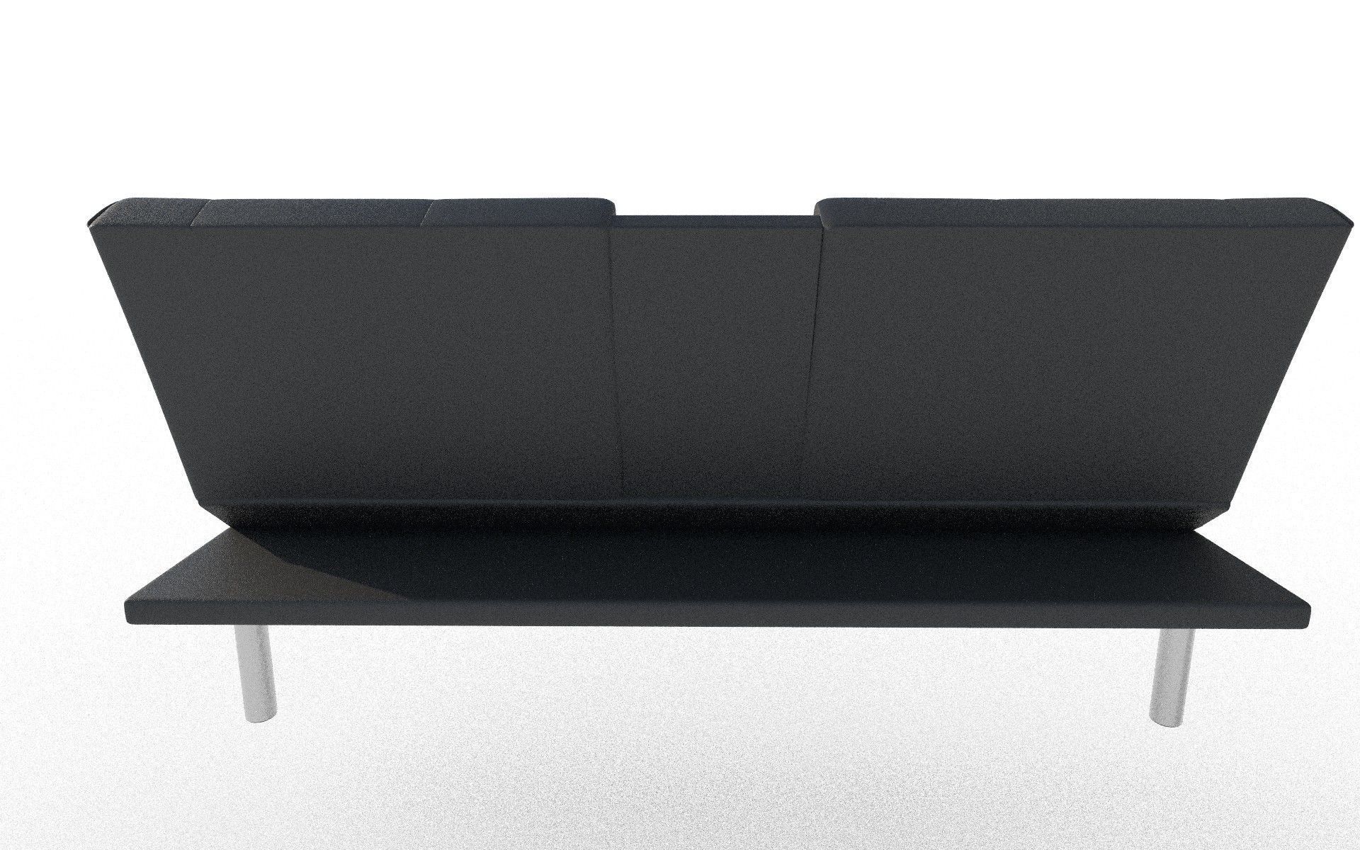 Leather Sofa Low-poly 3D model_4